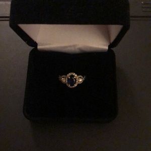 .925 Sterling Silver with Sapphire ring